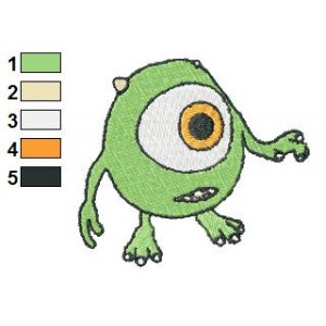Monsters inc Mike 02 Embroidery Design